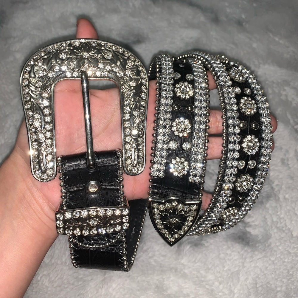 Black sparkle Cowgirl belt